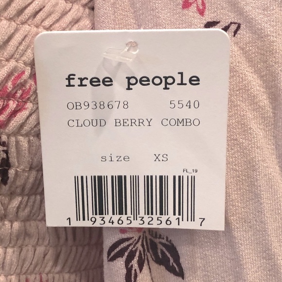 FREE PEOPLE PINK BOHO OFF THE SHOULDER TOP “BELL” SLEEVES XS - Picture 7 of 10